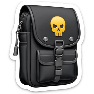 black military pouch sticker