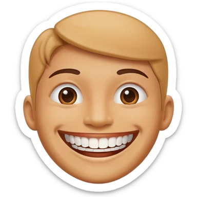 Perfect human smile with teeth sticker