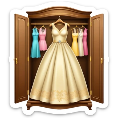 luxury dress wardrobe sticker