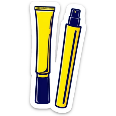 Yellow cosmetic tube of cream or lotion sticker