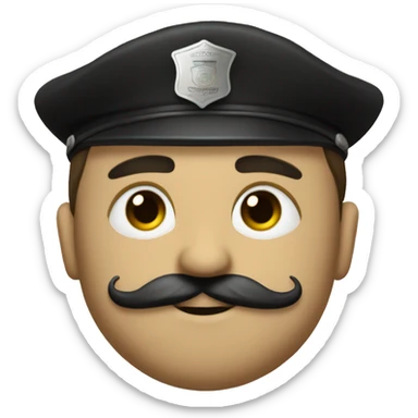 Face of cazanova with mustache and cop of tea sticker