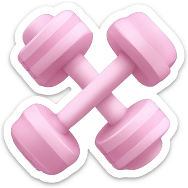 Soft Light Pink dumbell  sticker