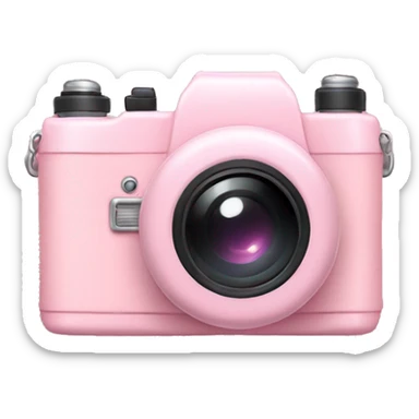 A cute pastel pink camera sticker