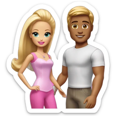 barbie and ken sticker