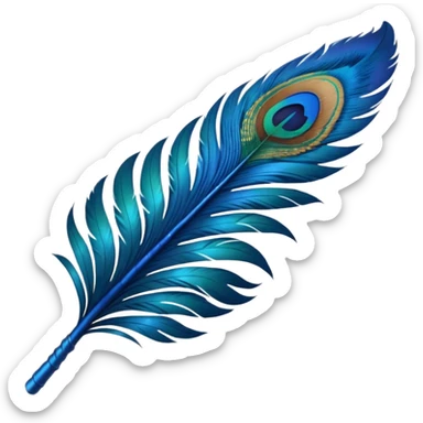 Krishna's feather sticker