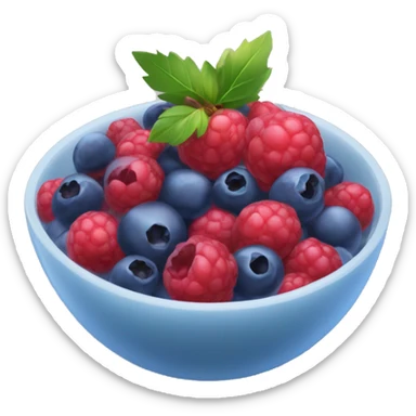 Frozen berries in the bowl  sticker