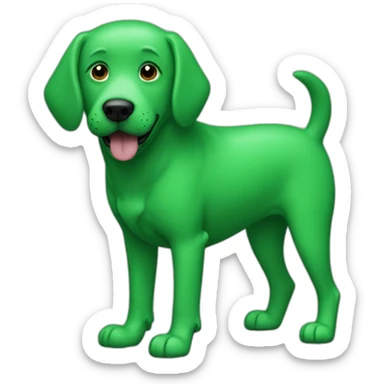Green dog with big butt sticker