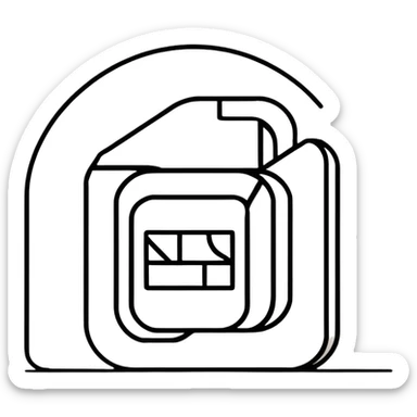 Typography and font setting icon sticker