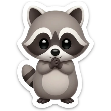 Cute Racoon gets Choked sticker