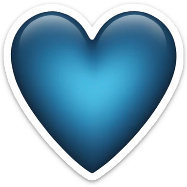 Dark grey ish blue heart sticker
