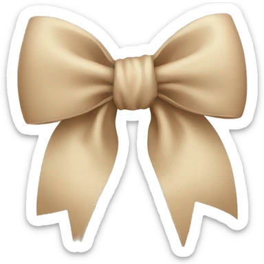 Beige bow sticker