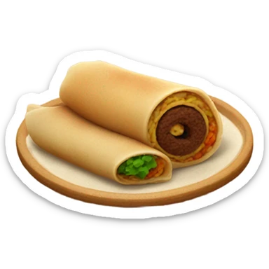 realistic ethiopian injera roll sticker