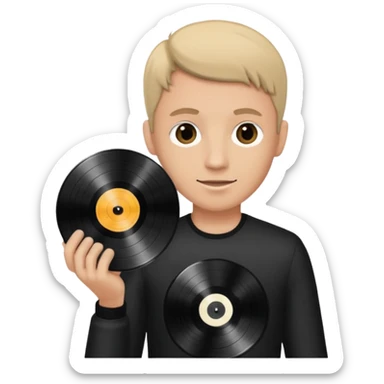Record Collector + vinyl disc sticker