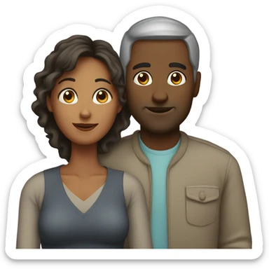 Women and husband  sticker