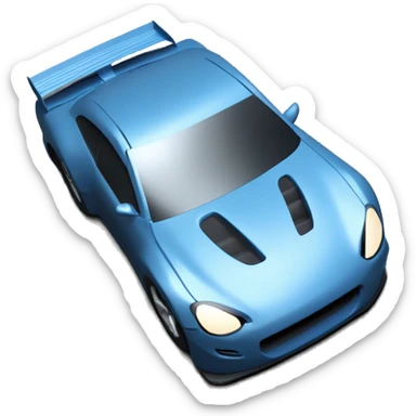 Detailed wide-body pearl-blue Cardstock Papercraft fr-s racecar sticker