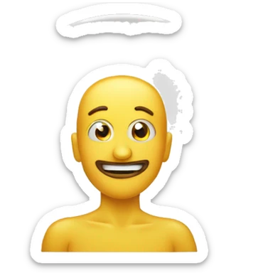 Emoji qui tient ldes assiette de nourriture  sticker