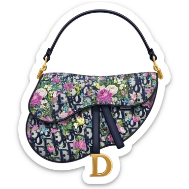 floral dior saddle bag sticker