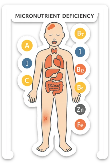 corpo umano in carenza di micronutrienti sticker