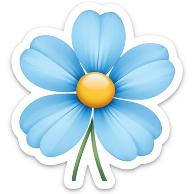 light blue flower emoji sticker