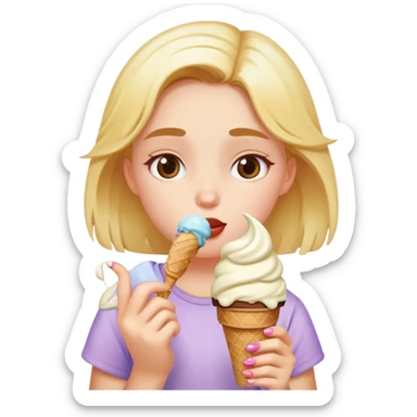 The girl who eats ice cream sticker