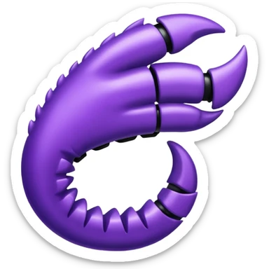 Purple claw clip sticker