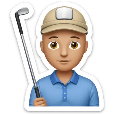 Golfing no hair sticker