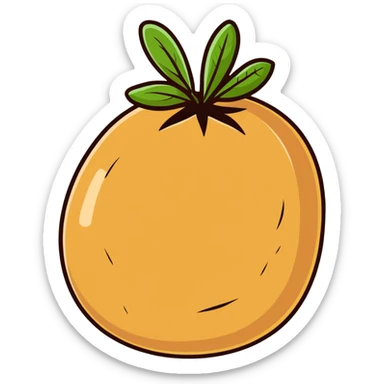 rustic potato freshly harvested from soil sticker