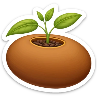 a plant seed brown sticker