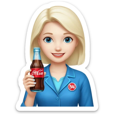 Nuka Cola Girl blue bottle sticker