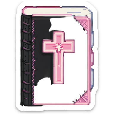 A pink bible sticker