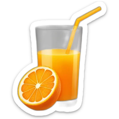 small glass of orange juice  sticker