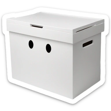 white children's toy box sticker