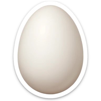 one white egg sticker