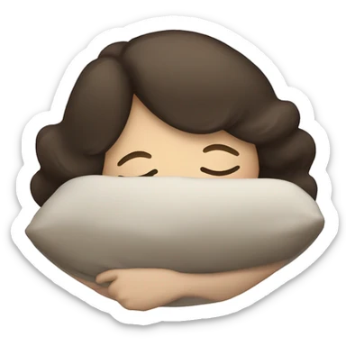 Brunette girl sleeping sticker