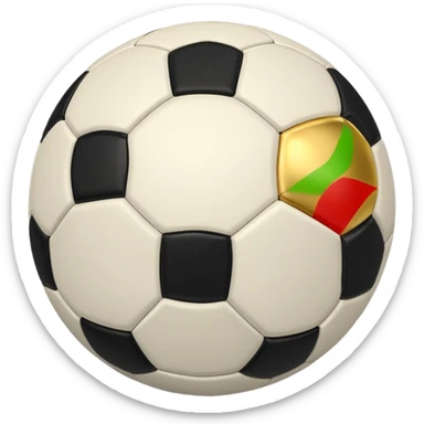 una pelota de futbol con un balon de oro sticker