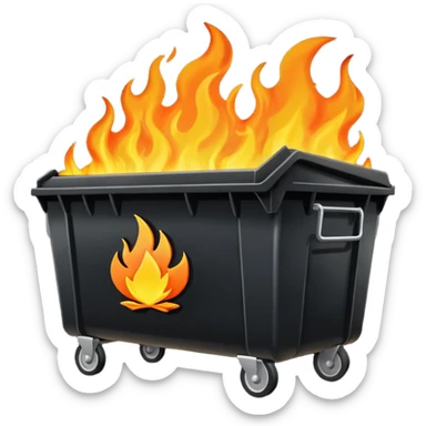 Dumpster fire 2025 sticker
