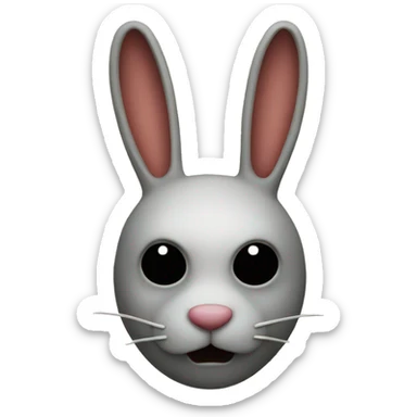 creepy rabbit mask sticker