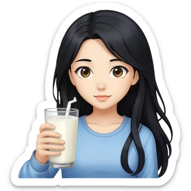 Anime Koshko Girl with Milk sticker