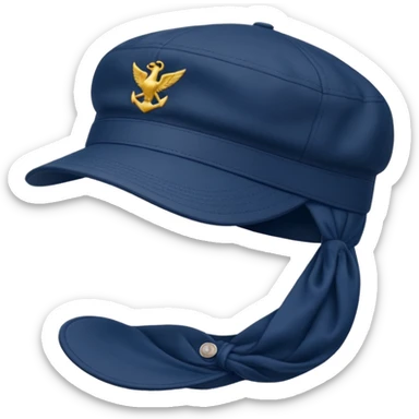 A Loro Piana navy cap sticker