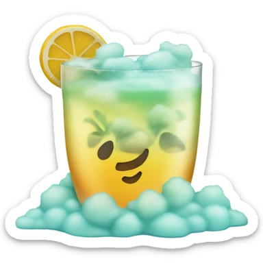 cocktail with sea foam sticker