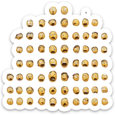 Emoji staring in disbelief sticker