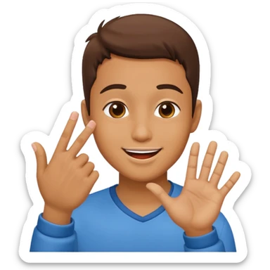 i want dudu to send a kiss with his left hand sticker