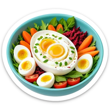 Egg, Labneh and Sumac Salad Bowl
 sticker