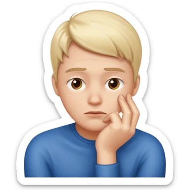 A person worried about money. sticker