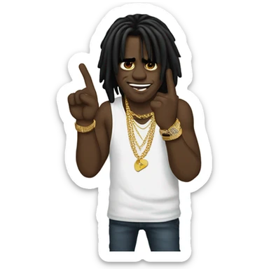 cheif keef throwing up the middle finger  sticker