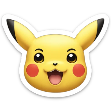 pikachu face sticker