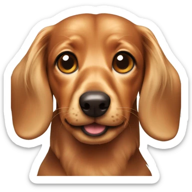 cute mini long hair daschund dog sticker