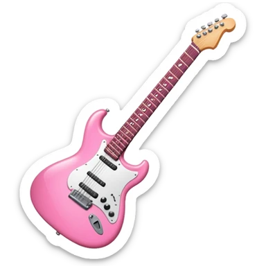  Guitar electric pink  sticker