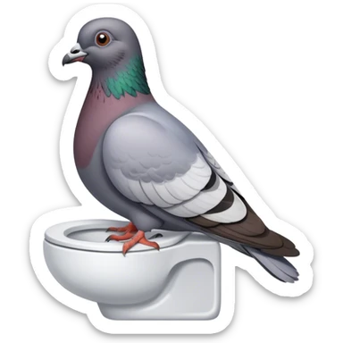 Pidgeon on the toilet sticker
