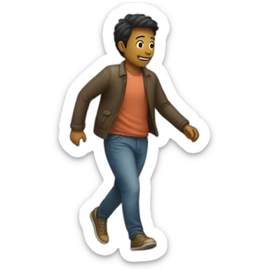 Person walking like an animal sticker
